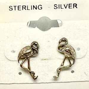Sterling Silver Flamingo Earrings